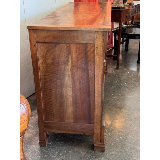 Early 20th Century French Walnut Enfilade With Three Drawers Over Three Doors For Sale - Image 9 of 12