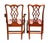 Set of Late 20th Century Six Mahogany Henkel Harris Dining Chairs With Pink Floral Damask Seats For Sale - Image 11 of 12