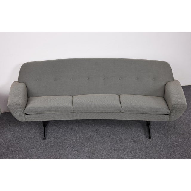 Fully restored in high standard. Before model- CAPRI. New, high quality olive green- white multicolored Italian Jaquard...