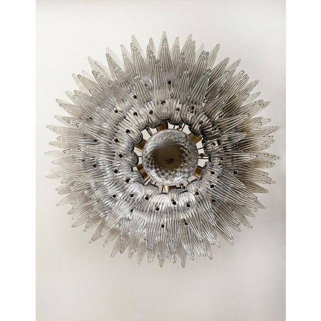 Palmette Ceiling Light with Smoked Glasses, 1990s For Sale - Image 17 of 18