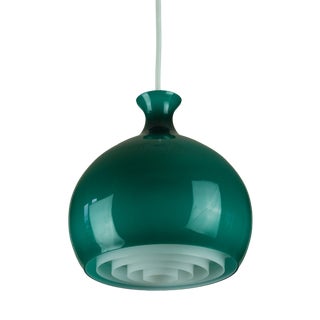 Glass Onion Pendant Lamp by Helge Zimdal for Falkenbergs Lighting, 1960s For Sale