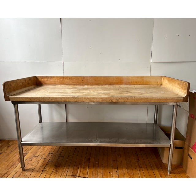 Industrial Wood Work Bench For Sale - Image 3 of 3