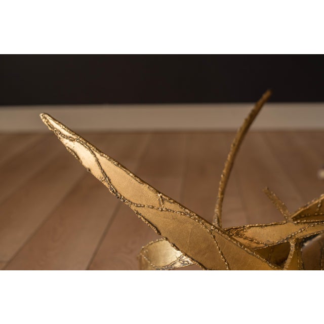 Vintage Silas Seandel Style Brutalist Torch Cut Sculptural Glass Coffee Table For Sale - Image 10 of 12