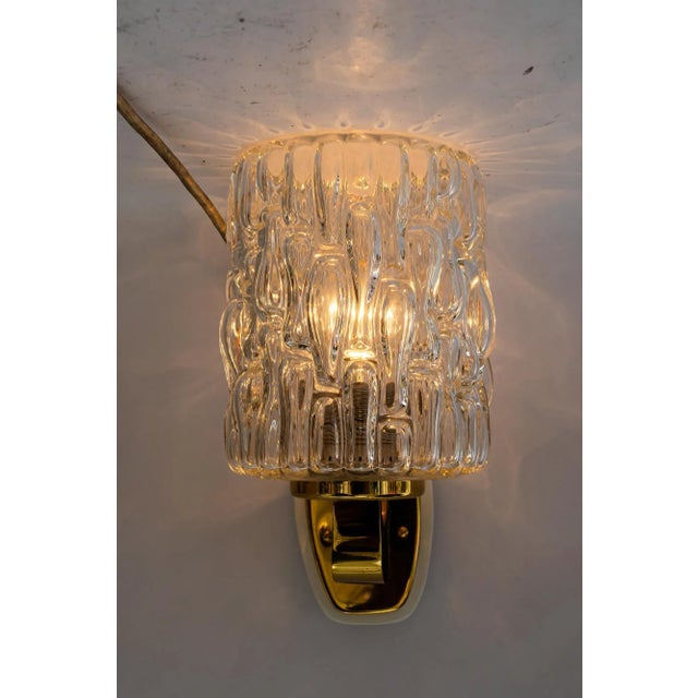Structured Glass Wall Lamps by Rupert Nikoll, Vienna, Austria, 1950s, Set of 2 For Sale - Image 10 of 12