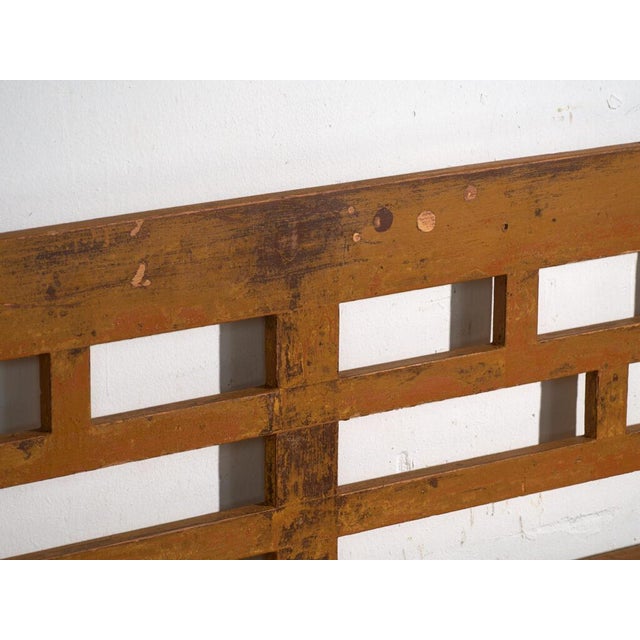 Brown Vintage Painted Storage Bench in Pine, 1920 For Sale - Image 8 of 11