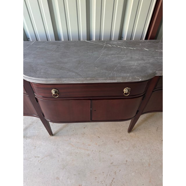 Darryl Carter for Baker Milling Road Collection Mahogany and Gray Marble Avondale Sideboard For Sale In Greenville, SC - Image 6 of 12