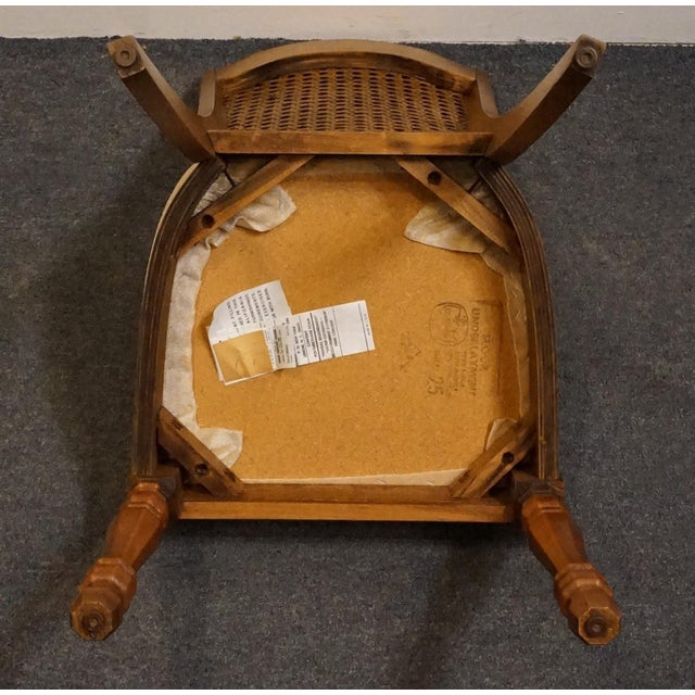 Singer Furniture Solid Golden Oak Mediterranean Cane Back Dining Side Chair 505-07 For Sale - Image 9 of 11