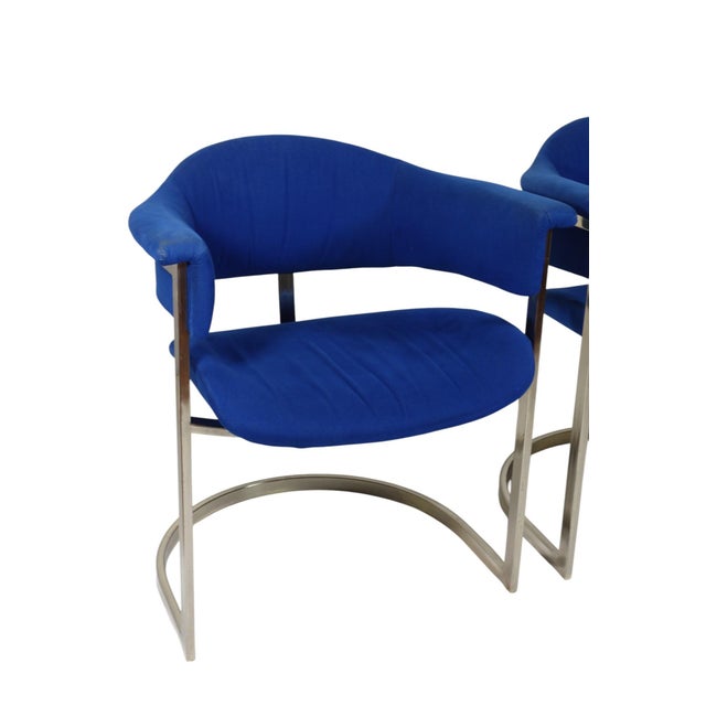 Mario Sabot Vintage Chrome Chairs by Vittorio Introini for Mario Sabot, 1970, Set of 10 For Sale - Image 4 of 18