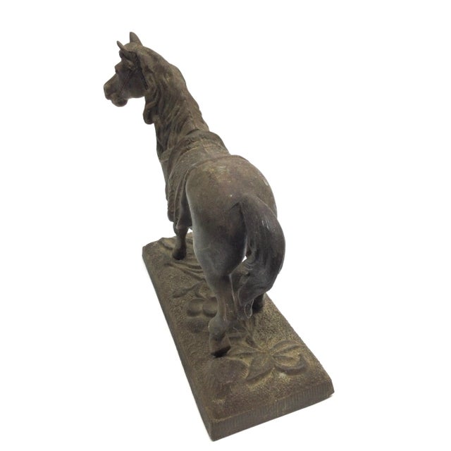 Metal Antique Bronze Style Horse Sculpture For Sale - Image 7 of 13