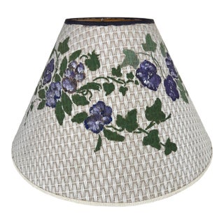 Vintage Purple Floral Lamp Shade For Sale