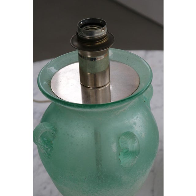 Green Italian Murano Amphore Lamp, 1970s For Sale - Image 8 of 12
