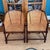 Brown Pair of Antique Caned Barrel Chairs For Sale - Image 8 of 15