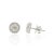 Art Deco 18k Gold Natural Diamond Halo Cluster Wedding Stud Earrings- 2 Pieces For Sale - Image 3 of 8