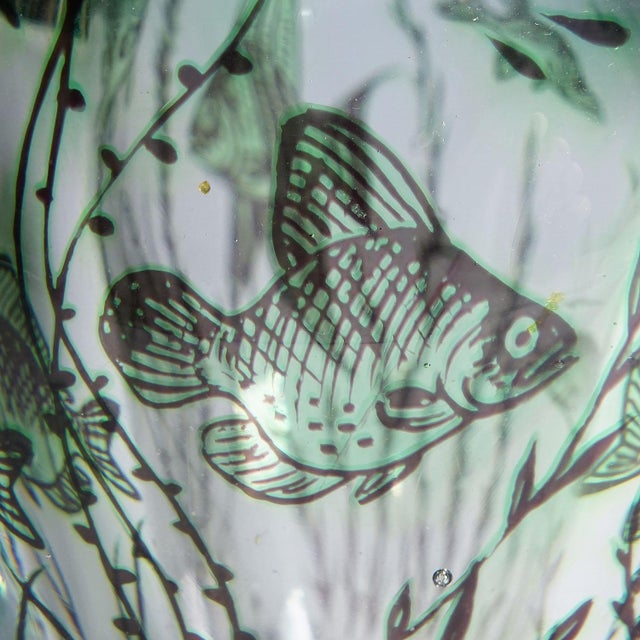 Vintage Fish Graal Vase by Edward Hald for Orrefors, Sweden 1947 For Sale - Image 6 of 11