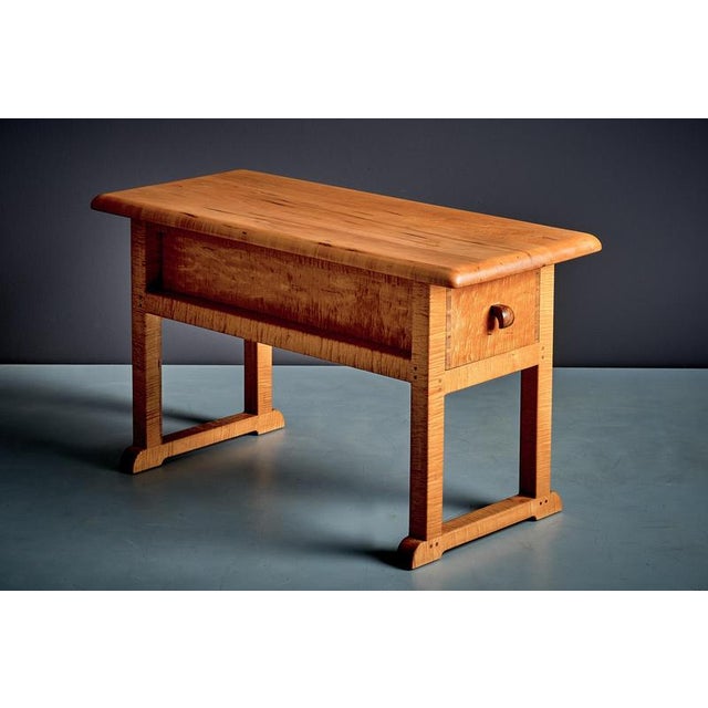 Studio Coffee Table in Curly Maple with Double Access, 1950s For Sale - Image 6 of 17