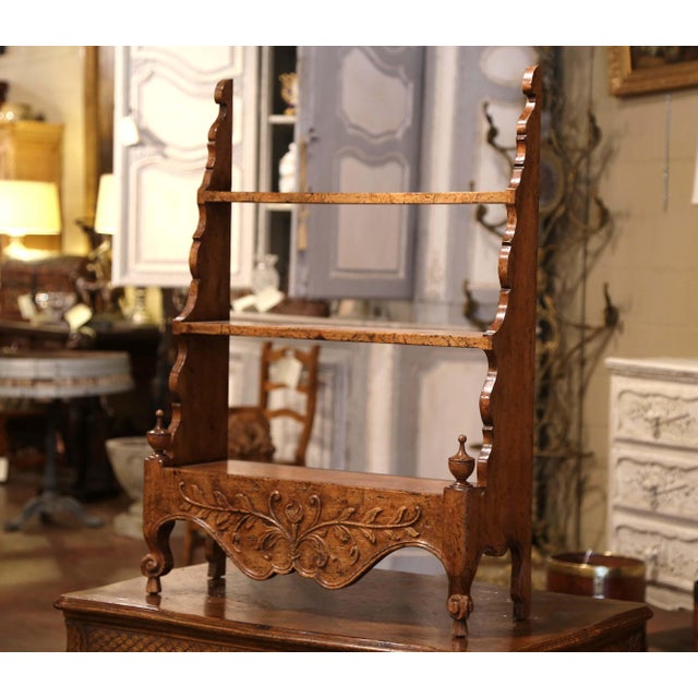 20th Century Louis XV Carved Walnut Étagère Shelf by Don Rousseau | Chairish