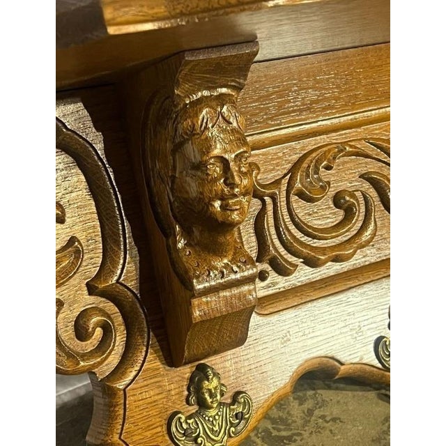 1940s Vintage Ornate Carved Wood Wall/Coat Rack For Sale - Image 5 of 6