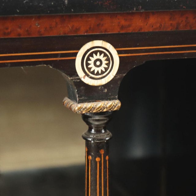 British Cupboard in Ebonized Wood & Decorated Bronze, 1900s For Sale - Image 6 of 16