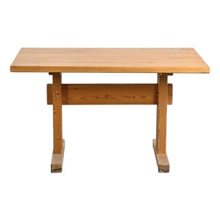 Pine Dining Table for Les Arcs, France, 1970s For Sale