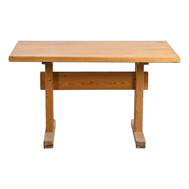 Pine Dining Table for Les Arcs, France, 1970s For Sale