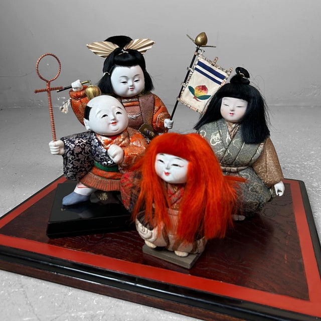 Set of 4 traditional japanese gosho ningyō dolls from the shōwa period this exquisite set of four gosho ningyō (御所人形), or...