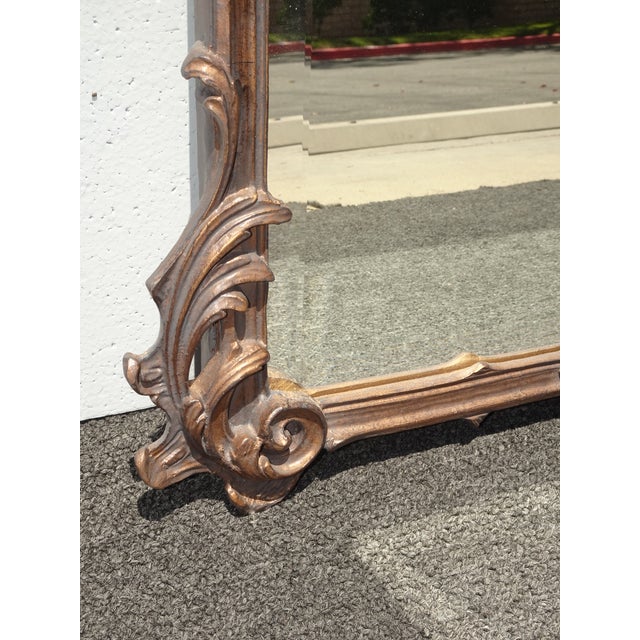 Pair of Vintge French Louis XVI Style Ornate Wall Mantle Mirrors For Sale - Image 12 of 15
