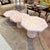 Wood Vintage Set of 3 Pale Pink Octagonal Faux Stone Nesting Tables For Sale - Image 7 of 12