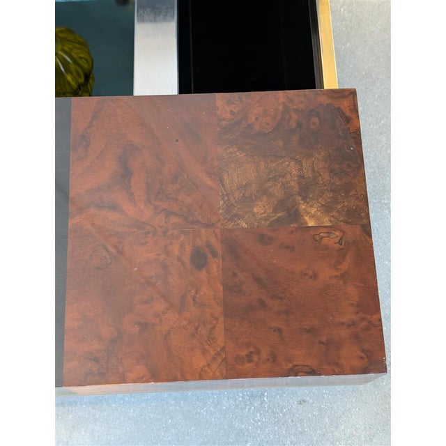 Black Vintage Italian Walnut Burl Coffee Table, 1970 For Sale - Image 8 of 13