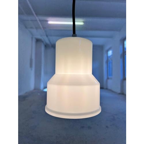 White Glass Pendant Lamp by Sidse Werner for Holmegaard For Sale - Image 3 of 11