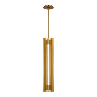 Kelly Wearstler by Visual Comfort Studio Carson 4-Light Narrow Pendant, Burnished Brass For Sale