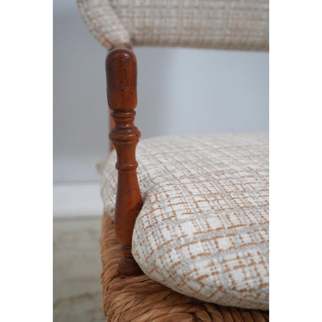 French Country Woven Seat Arm Chair For Sale - Image 14 of 17