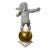Mid-Century Modern Vintage 40s Hutschenreuther Karl Tutter Putto Cherub on Gold Sphere Figurine For Sale - Image 3 of 5