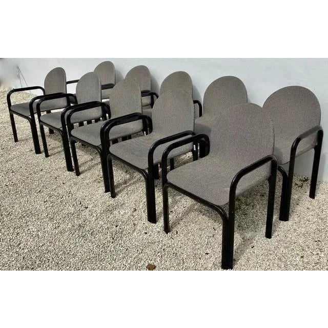 Set of Ten Dining Chairs by Gae Aulenti for Knoll International Signed 1975 For Sale - Image 12 of 13