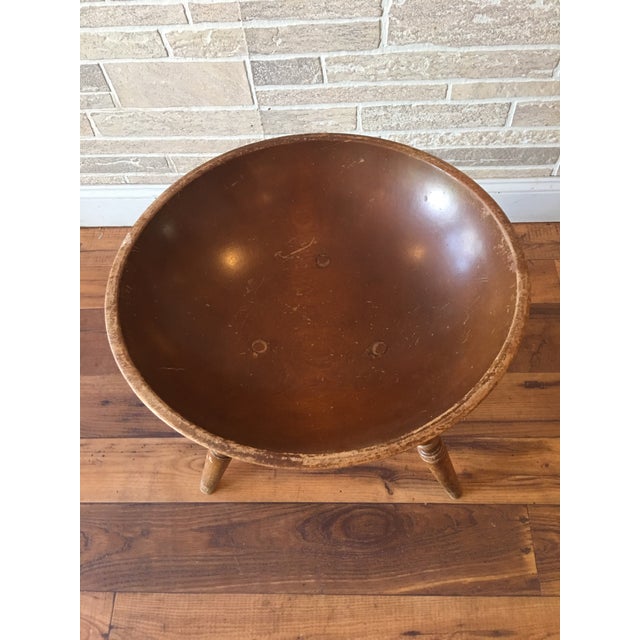 Antique Maple Wooden Dough/Wool Yarn Bowl Chairish