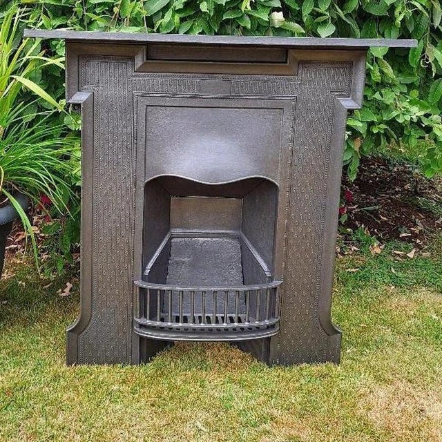 Antique Cast Iron Combination Fireplace, 1915 For Sale - Image 10 of 13