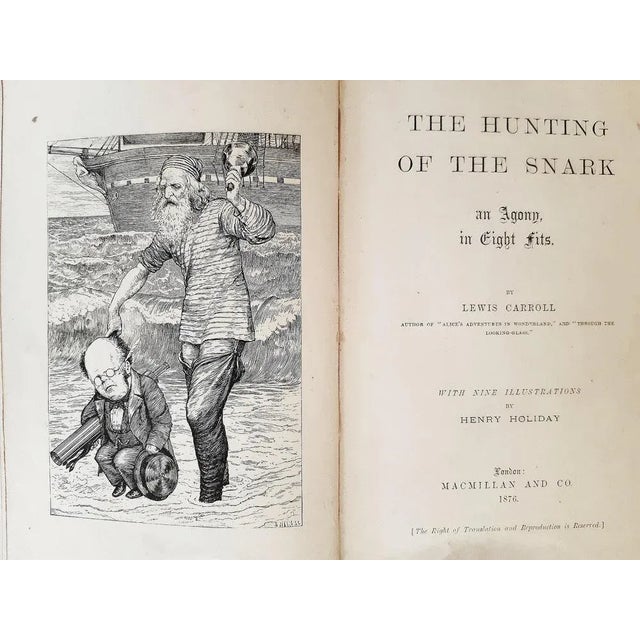 The hunting of the snark is an original modern rare book written by Lewis Carroll (Daresbury, 1832 - Guilford, 1898) in...