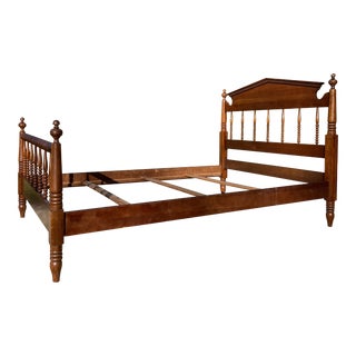Vintage Davis Cabinet Co Bobbin or Spool Full Bed Frame For Sale