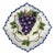 Vintage Bella Casa by Ganz Decorative Majolica Ceramic Grape Plate For Sale