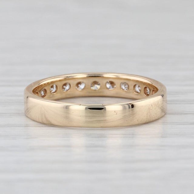 Gold 0.80ctw Diamond Wedding Band 14k Yellow Gold Size 7.5 Stackable Anniversary Ring For Sale - Image 8 of 8