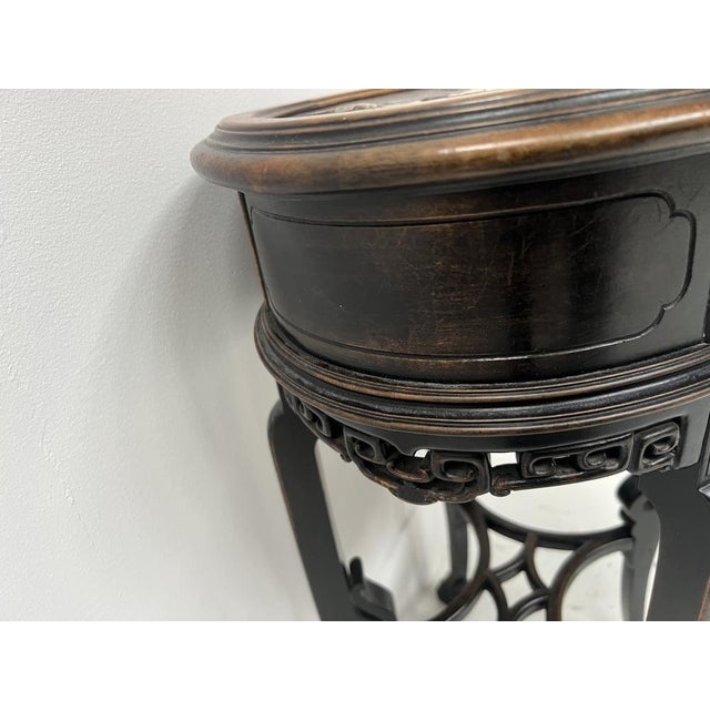 Brown Asian-Style Side Table in Natural Wood, 20th Century For Sale - Image 8 of 13