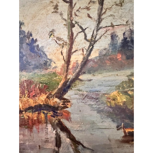 Love this sweet little amazingly created landscape. This piece is on Masonite board it does show a lot of age and amazing...