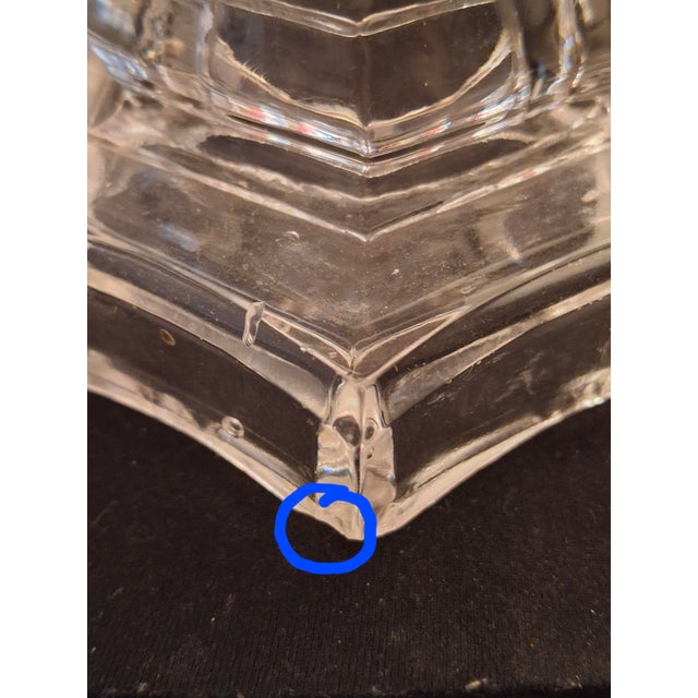 Antique Eapg Bullseye Fleur-De-Lis Glass Whale Oil Lamp Camphene Flint 1850s For Sale - Image 13 of 13