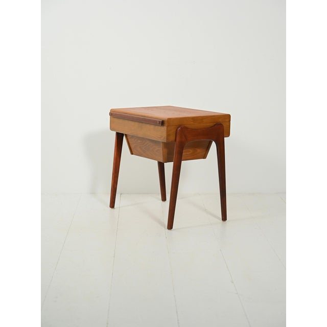 Scandinavian Teak and Oak Table, 1950s For Sale - Image 10 of 14