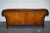 Victorian Hand Dyed Tan Brown Leather Sofa For Sale - Image 15 of 16