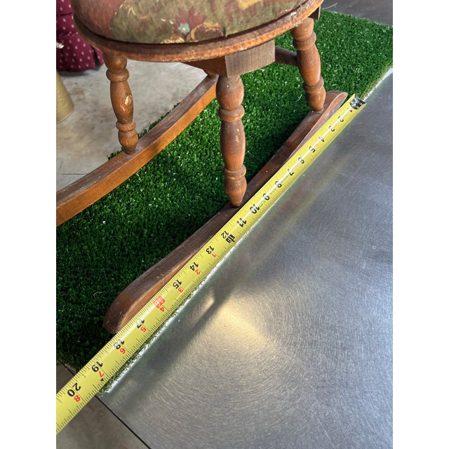 Rustic European 1970s Petite Milking Stool Rocking Chair For Sale - Image 3 of 8