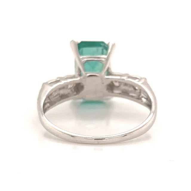 Traditional Natural Emerald Diamond Ring 14Karat Gold 2.95 TCW Certified For Sale - Image 3 of 5