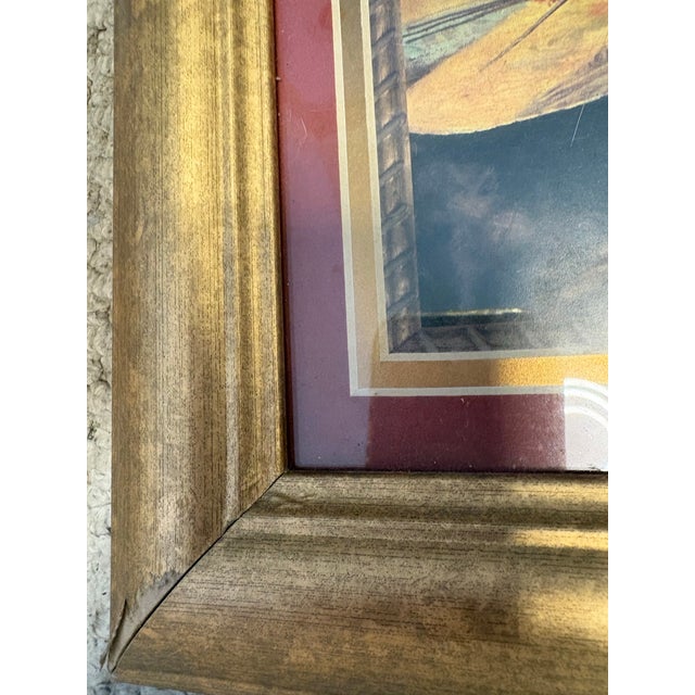 Mid 20th Century Harry Herman Roseland “The Scholar” Framed Reproduction Print in Gold Frame For Sale In Indianapolis - Image 6 of 10