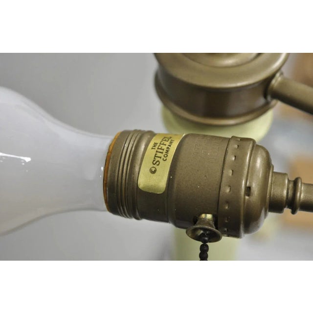 Vintage Stiffel Hollywood Regency Tall Brass Candlestick Column Table Lamp For Sale In Philadelphia - Image 6 of 12