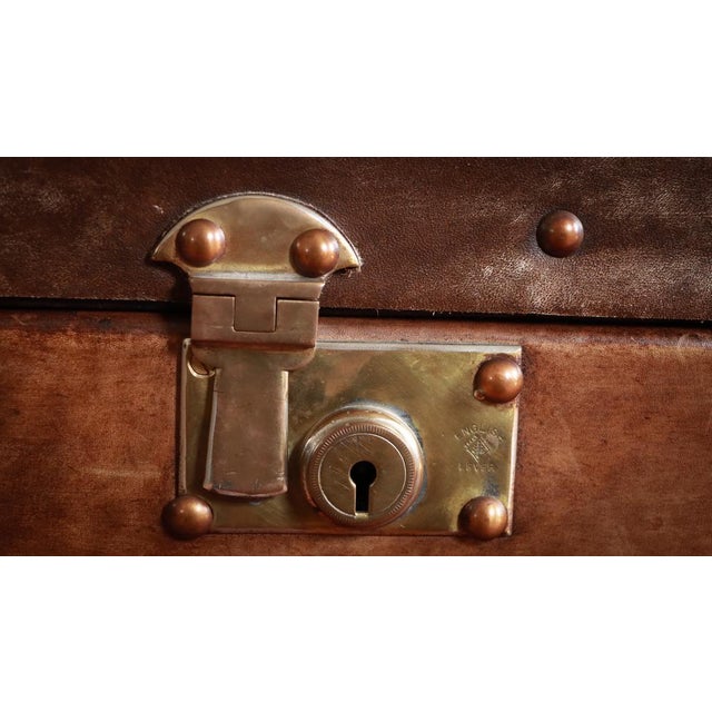 Vintage Officers Campaign White Star Trunk in Leather, 2010s For Sale - Image 17 of 18