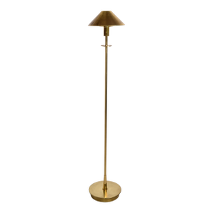 Vintage Maison Jansen Style Mid-Century Modern Patinated Brass Steel Floor Lamp